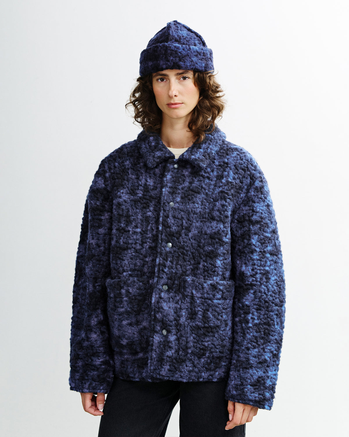 Sherpa Jacket - Blue Marled