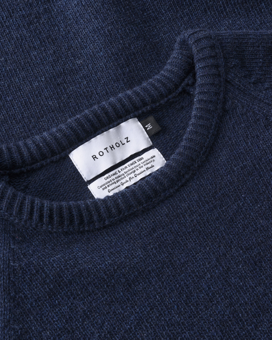 Smiling Knit Sweater Recycled Wool - Dark Blue