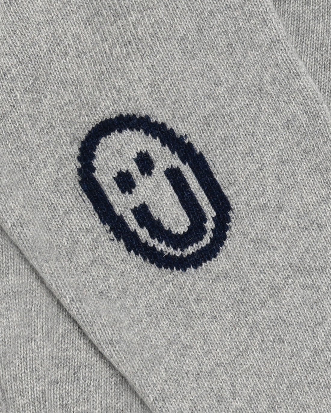 Smiling Knit Sweater Recycled Wool - Light Grey