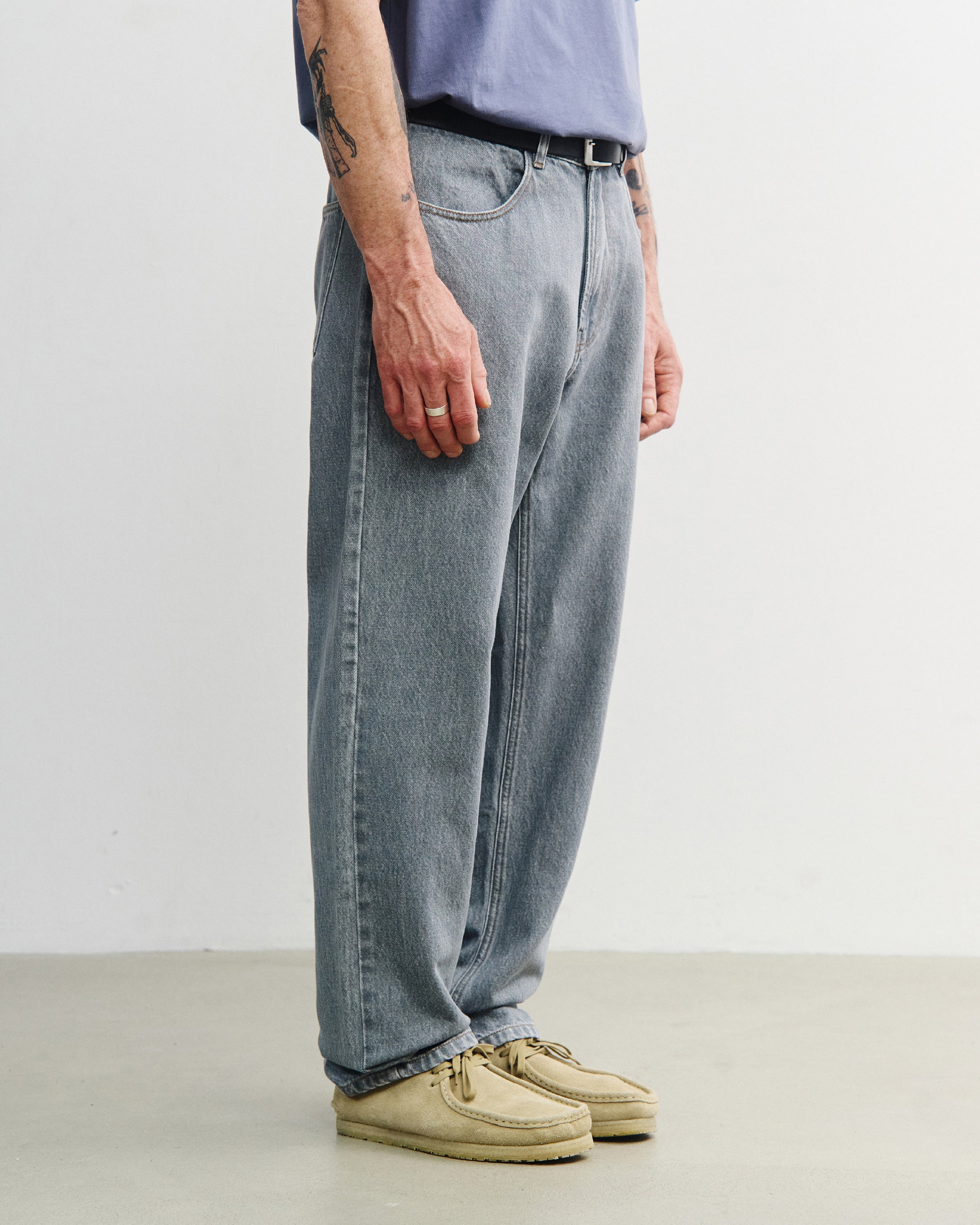 Straight Leg Jeans Organic Cotton - Grey