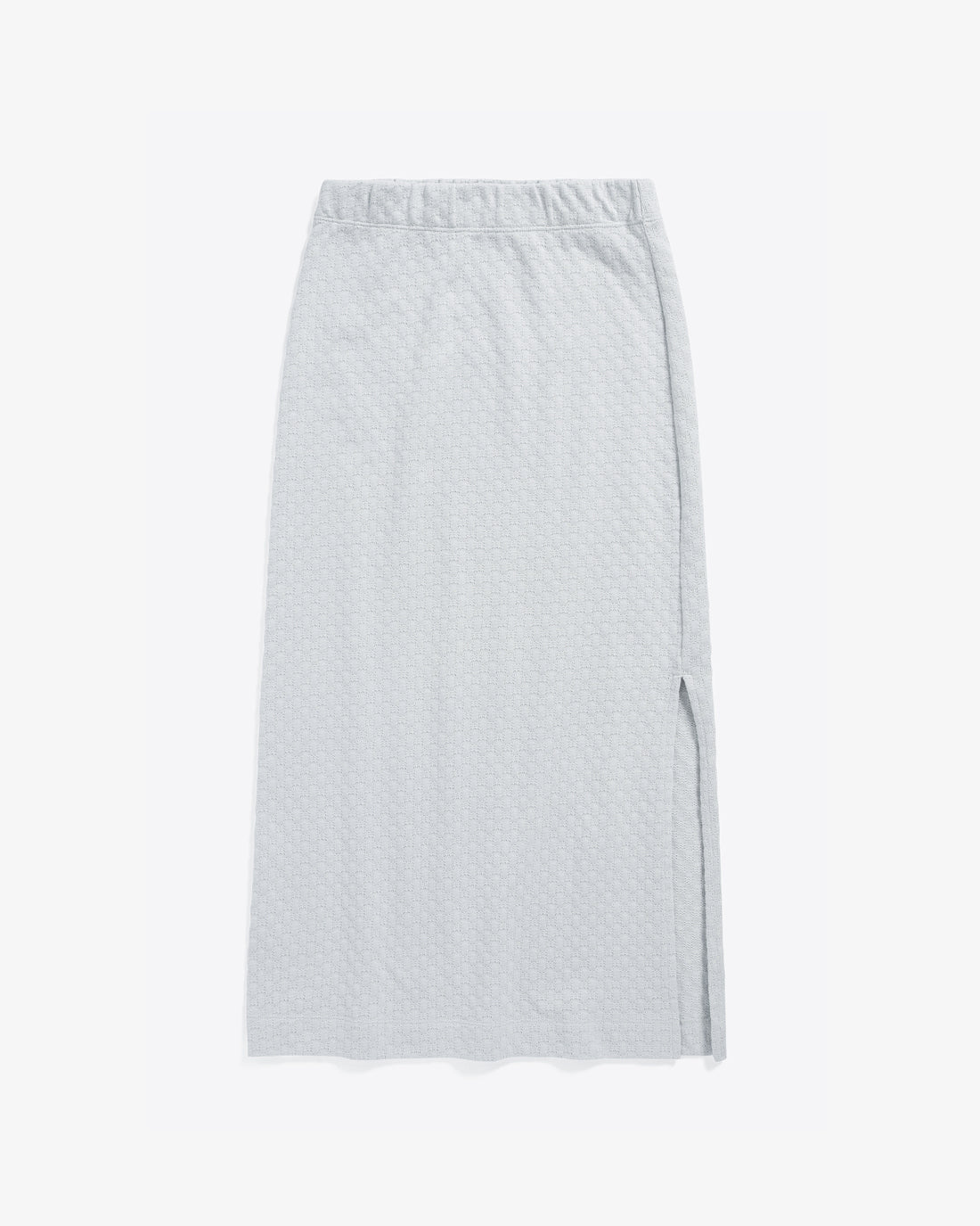 Knitted midi skirt, organic cotton - grey