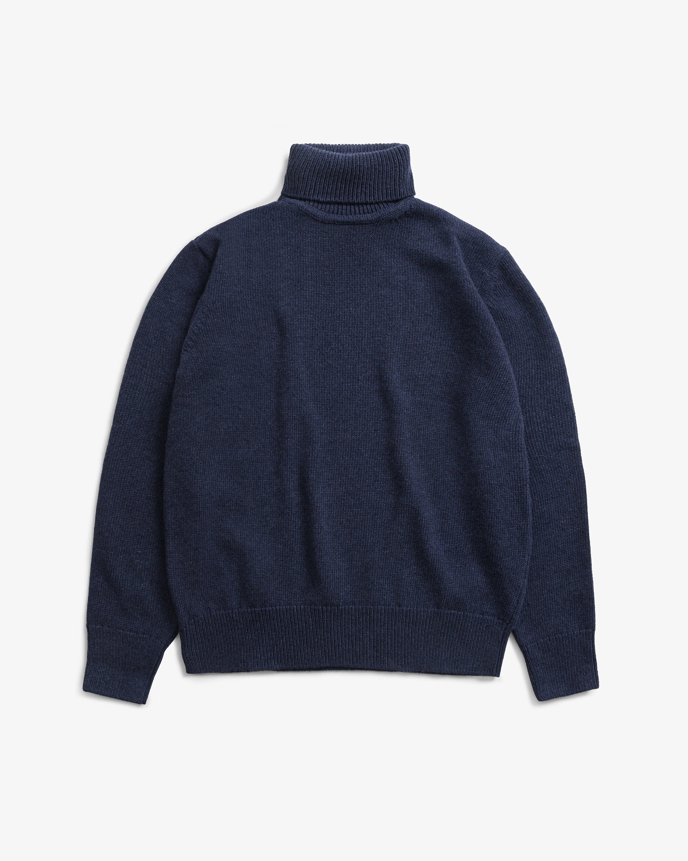 Turtleneck Knit Sweatshirt - Blue Melange FW26
