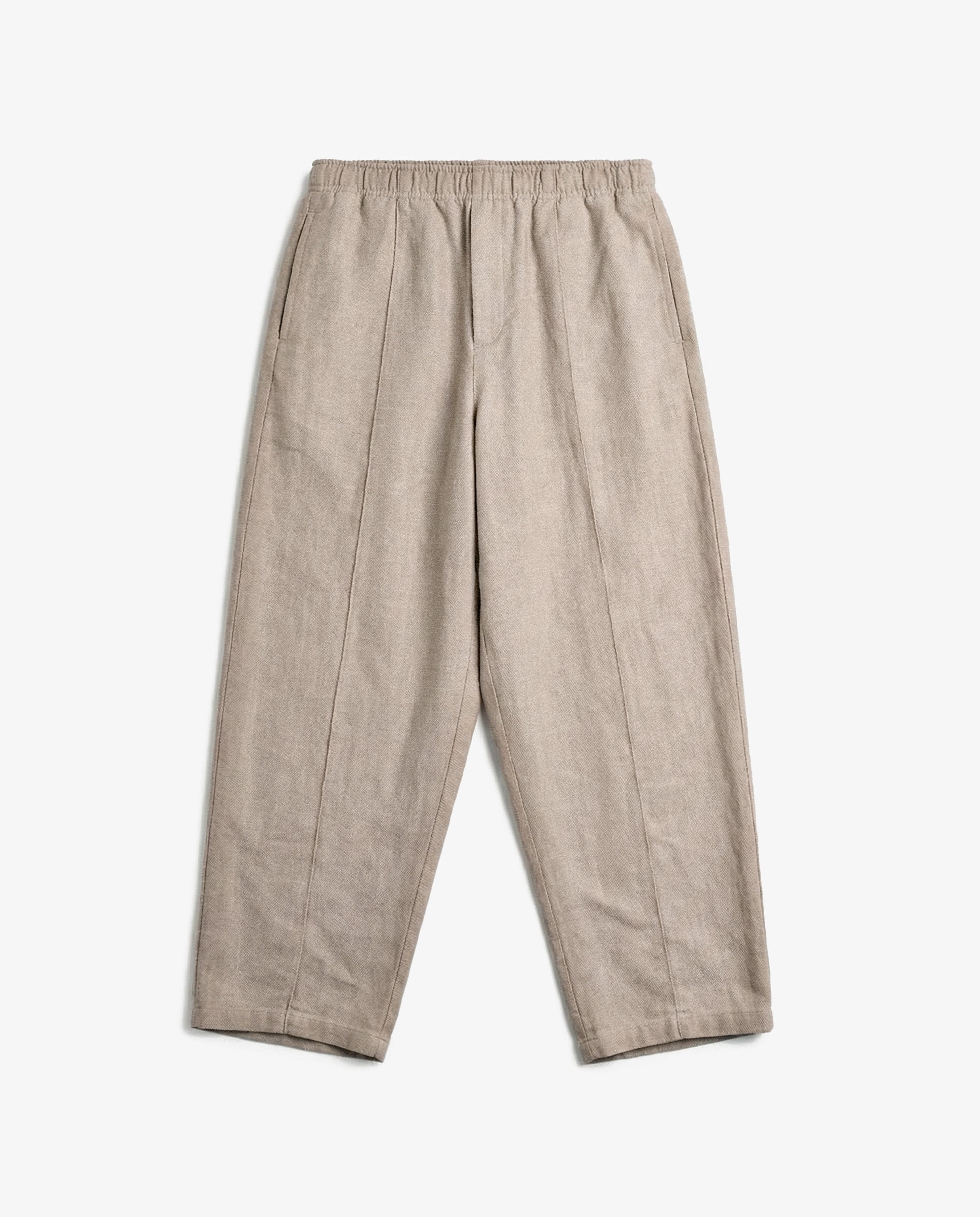 Pleated Wide Pant Organic Cotton - Gray Brown