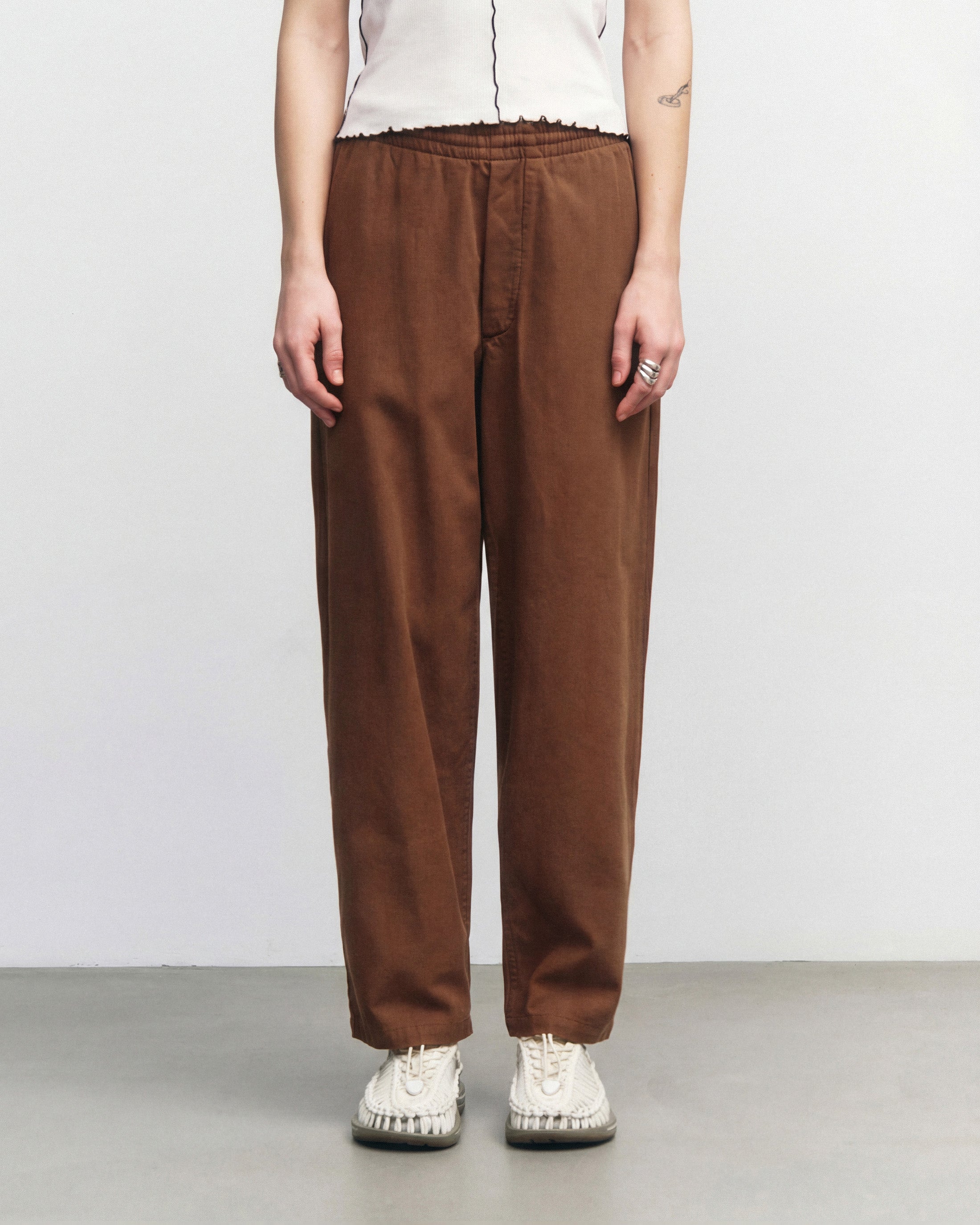 Wide Pant Organic Cotton - Hazel Brown