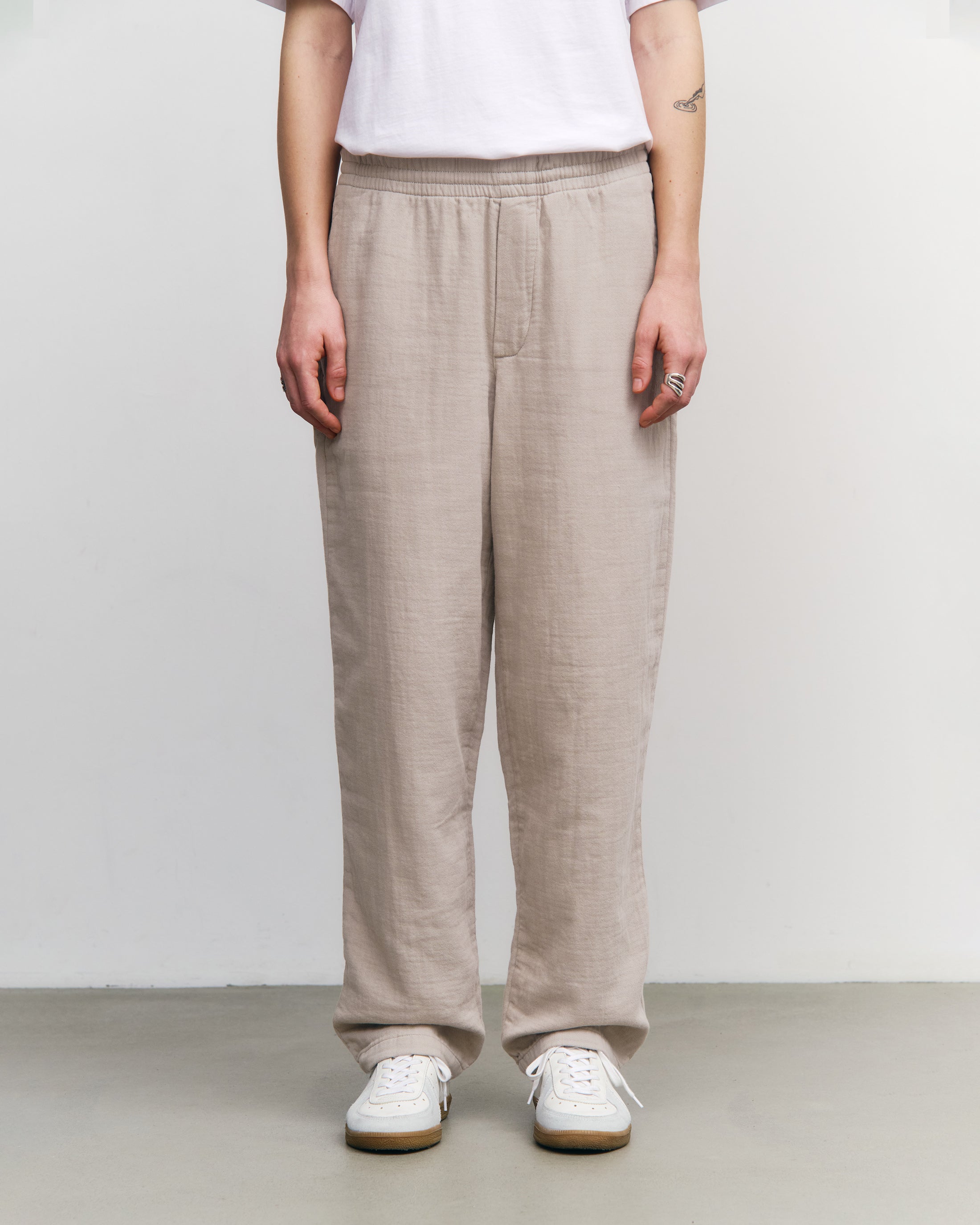 Wide Pant Organic Cotton - Washed Sand
