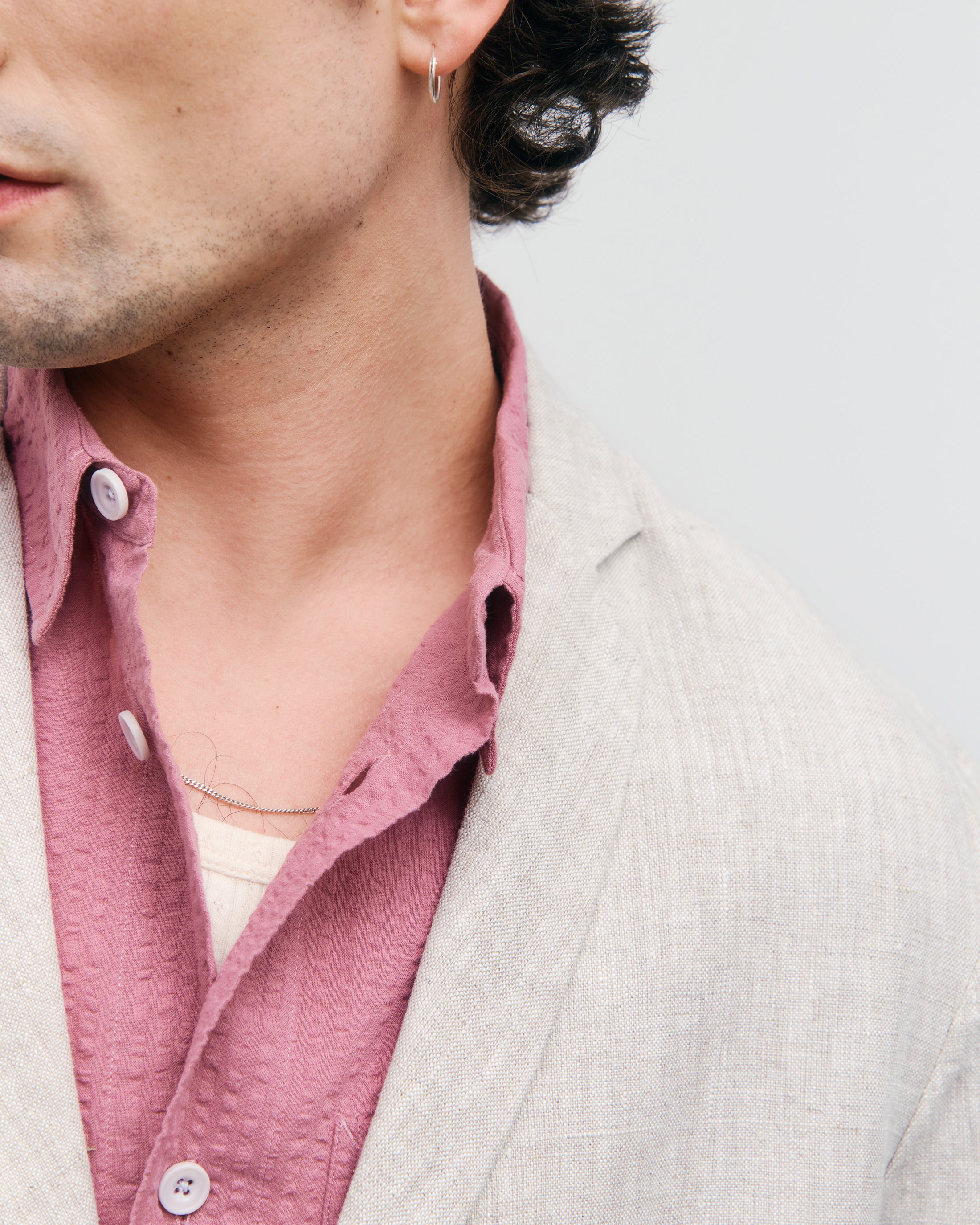 Leinen Blazer Bio Baumwolle - Natur