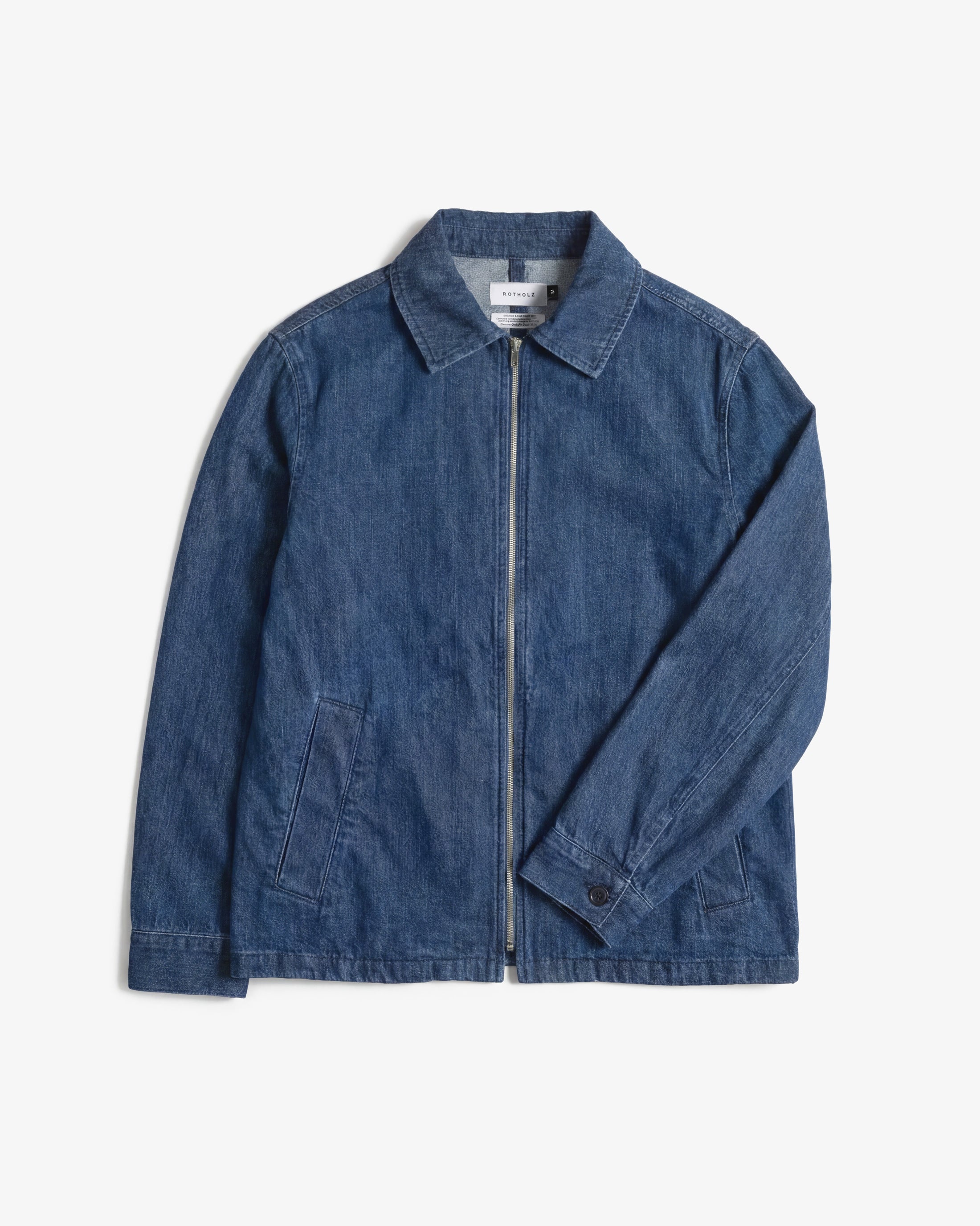 Workwear Zip Jacket Recycled Cotton - Washed Denim
