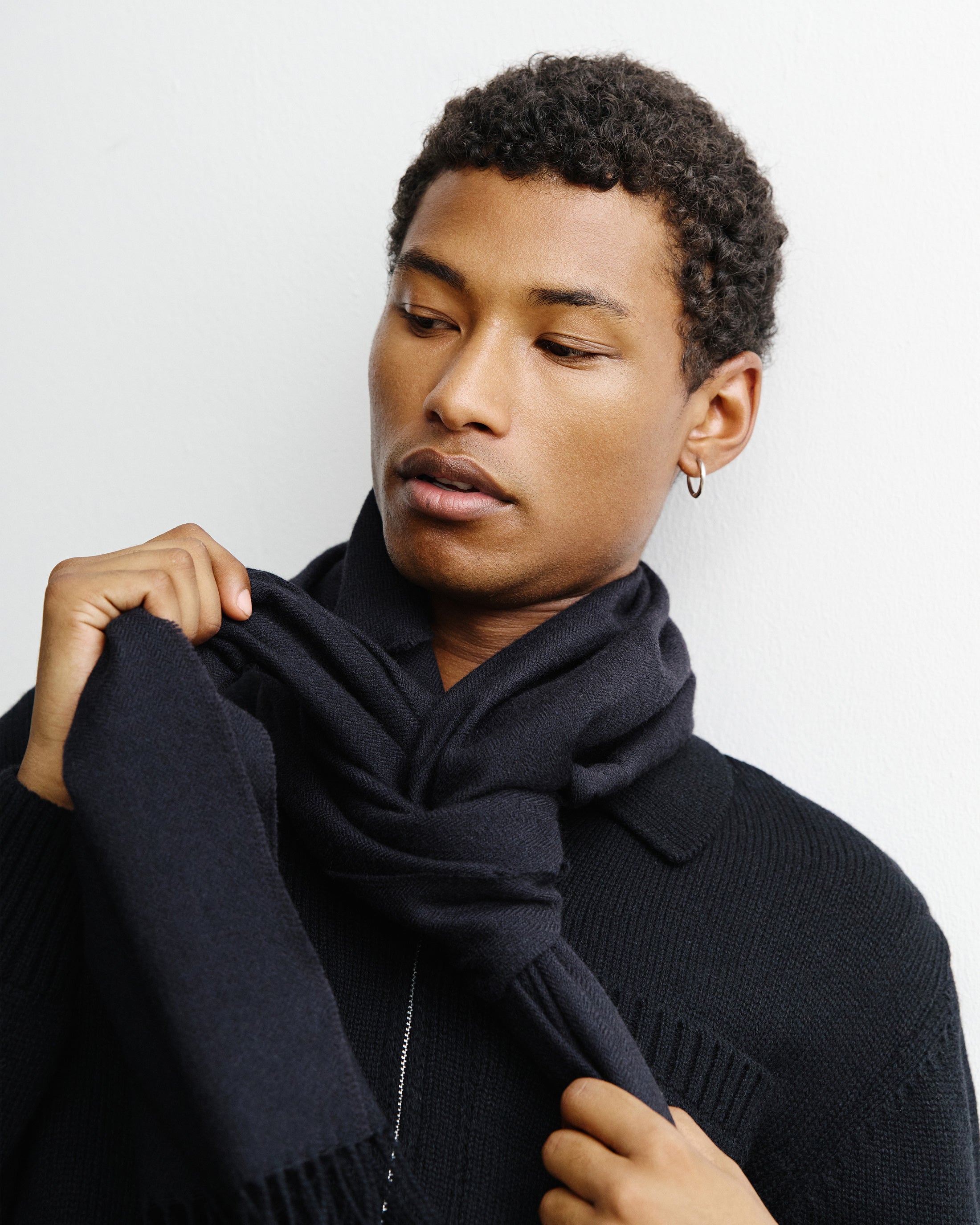 Woven Scarf - True Black FW26