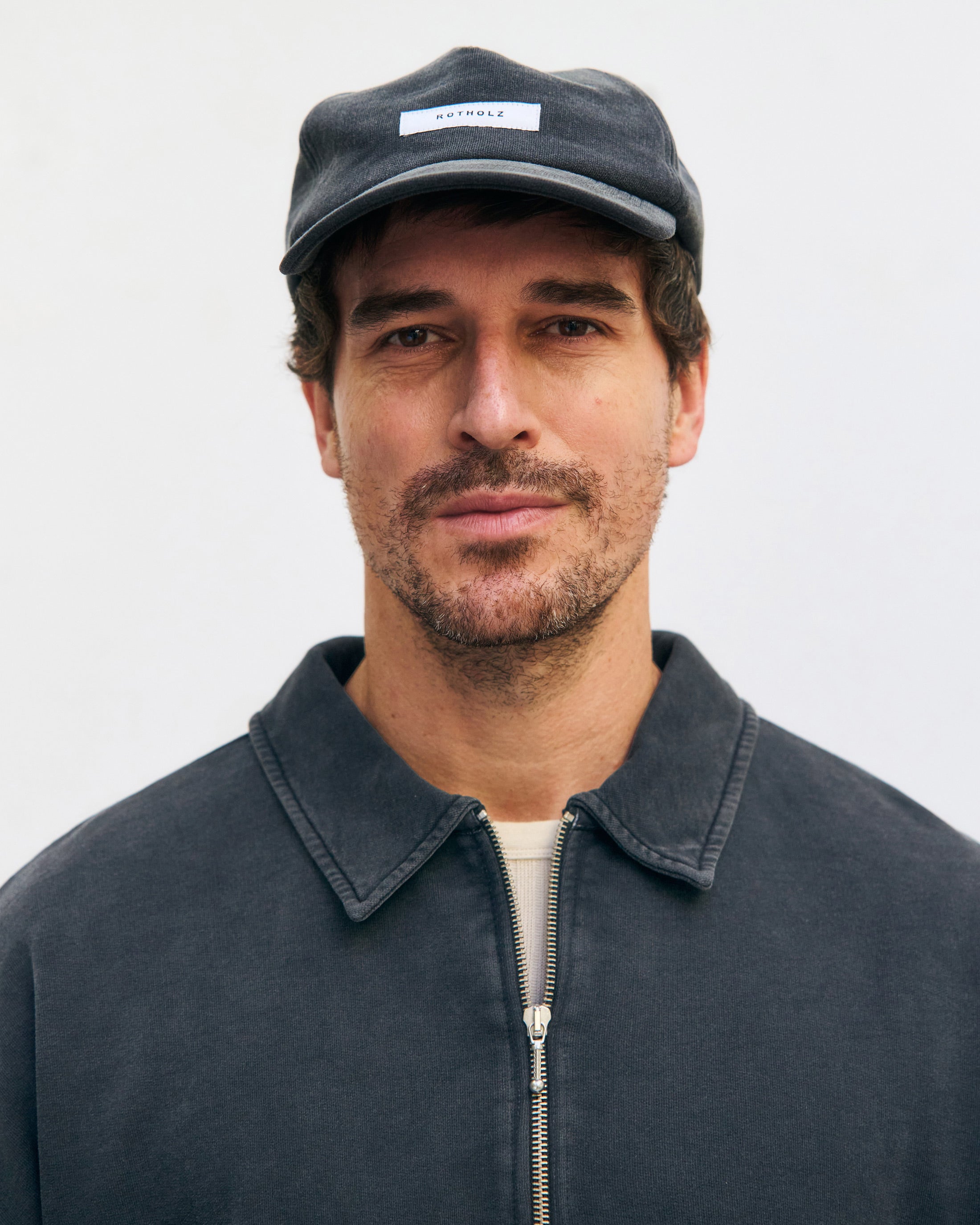 Polo Half Zip Sweatshirt Organic Cotton - Black