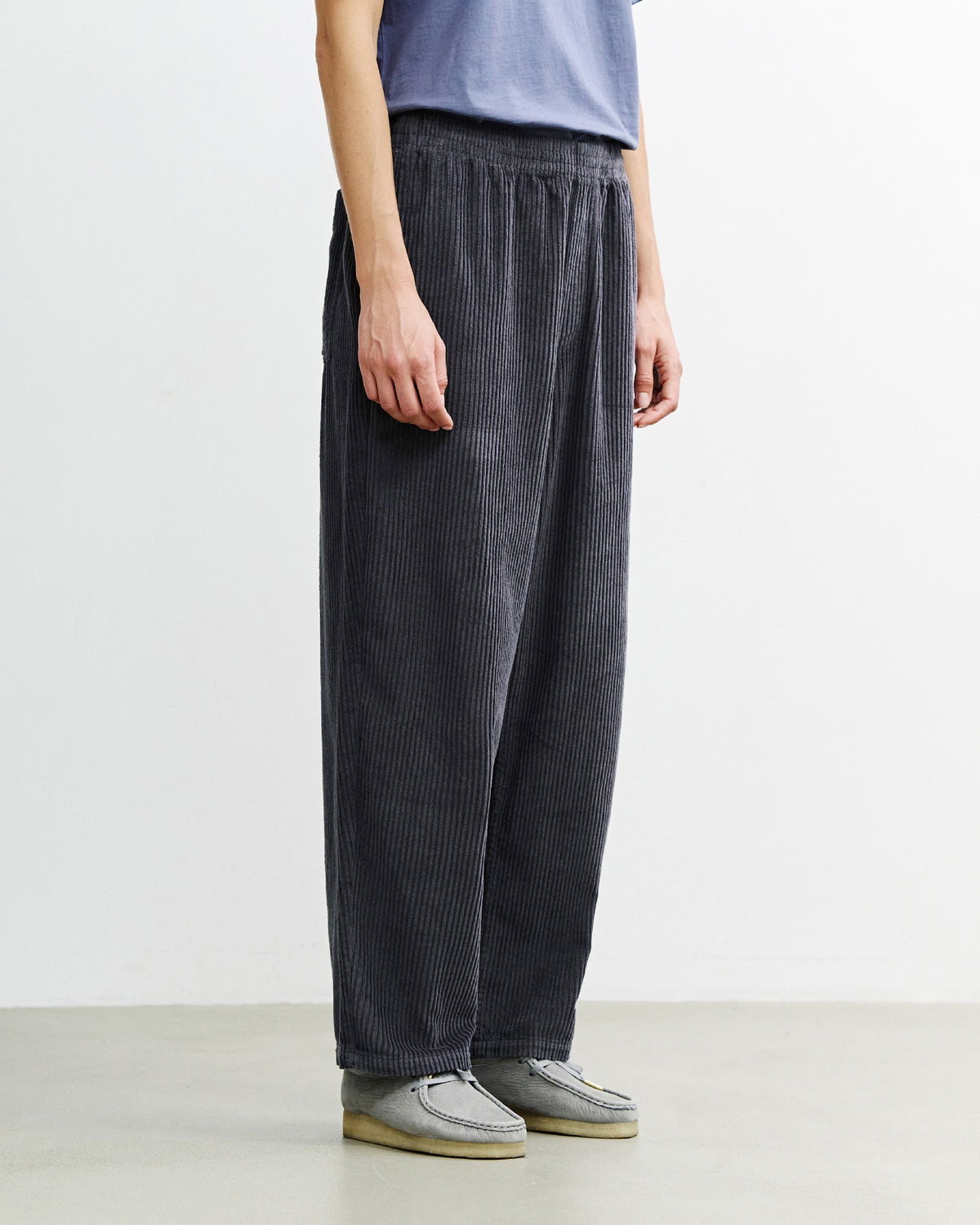 Wide Corduroy Pant Organic Cotton - Anthracite