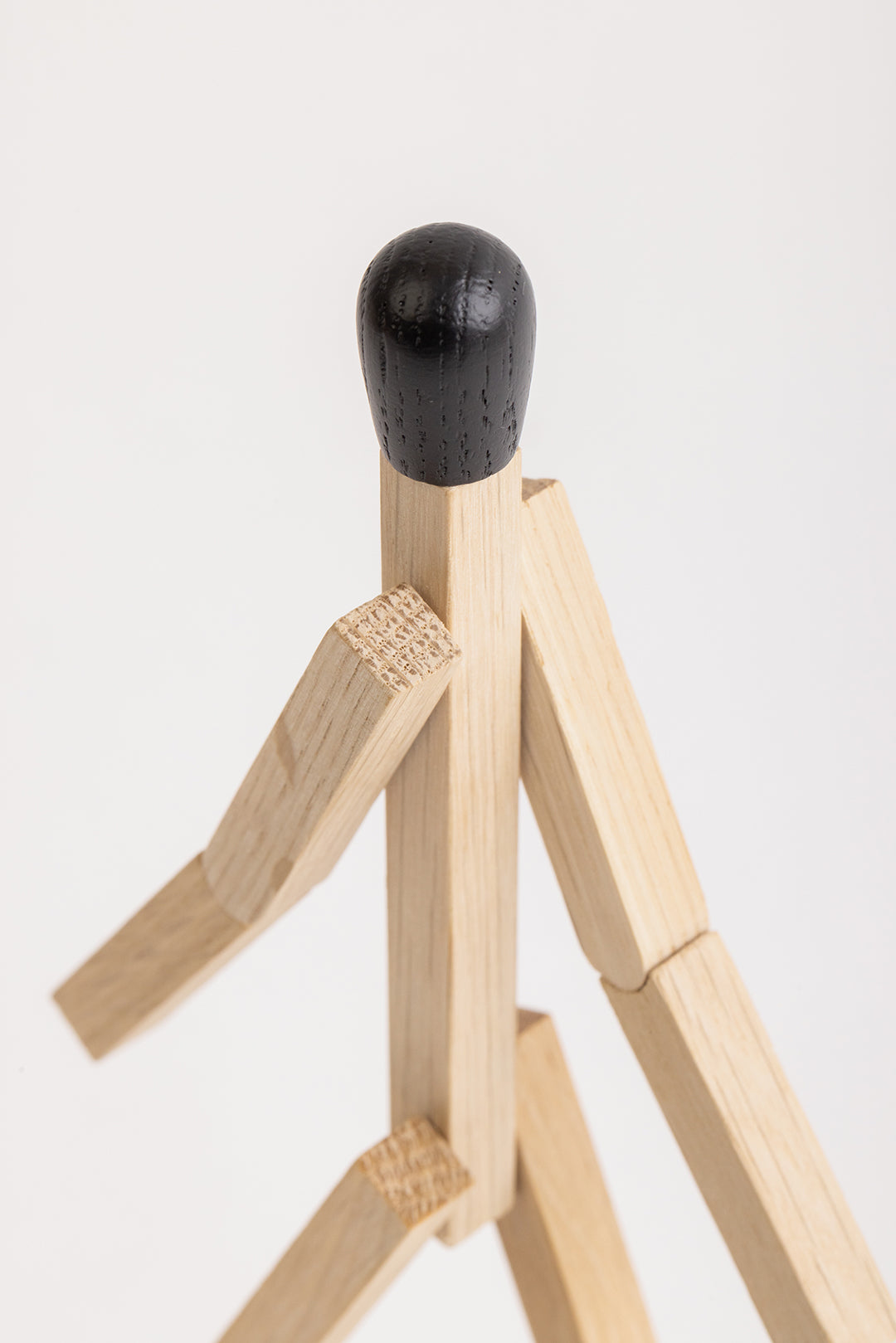 Matchman figure made of oak