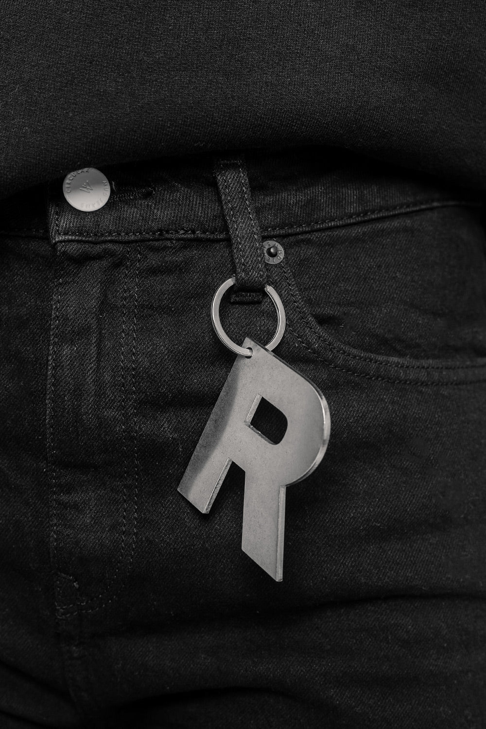 'Keeper' Stainless Steel Keyring Silver