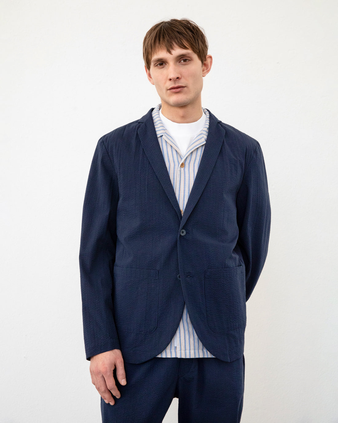 Casual Blazer Organic Cotton - Dark Blue