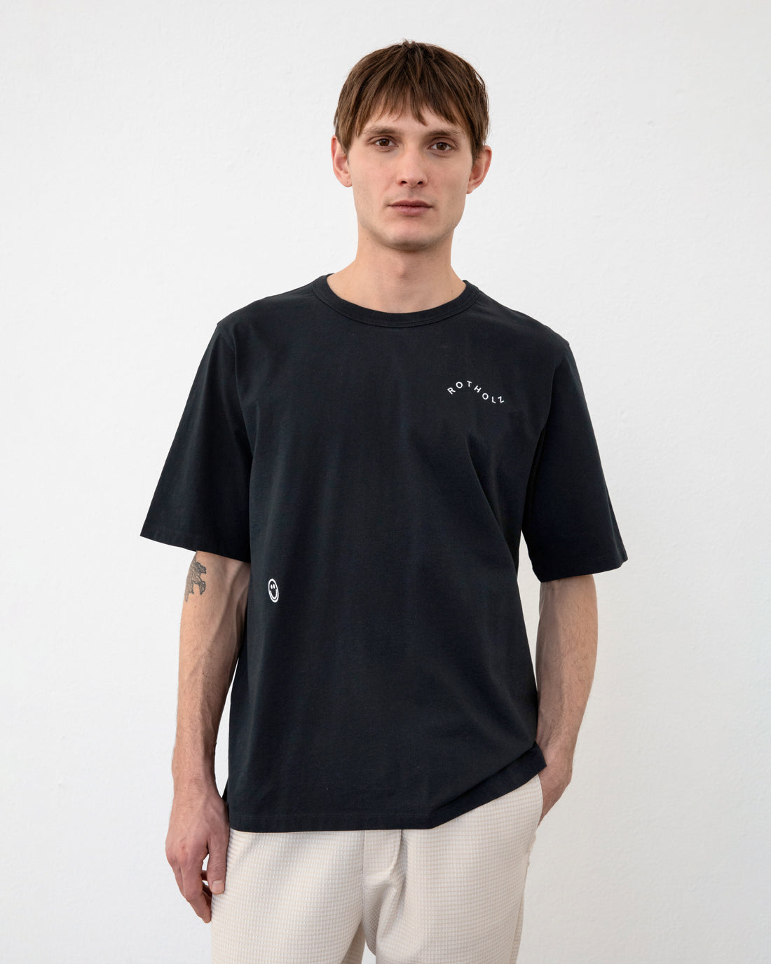 Wavy Logo T-Shirt Organic Cotton - Black
