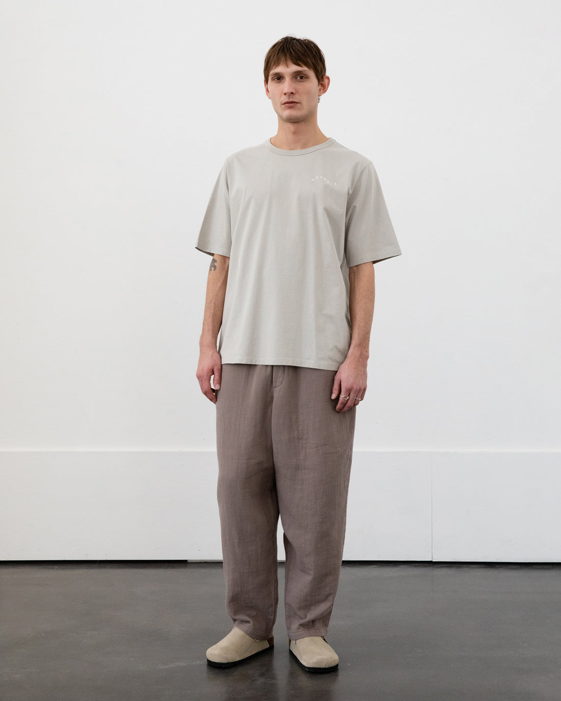 Wavy Logo T-Shirt Organic Cotton - Sand