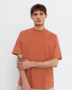 Basic T-Shirt mit breitem Kragen Bio Baumwolle - Rot