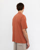 Basic T-Shirt mit breitem Kragen Bio Baumwolle - Rot