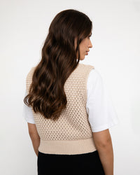 Strickweste Bio Baumwolle - Beige