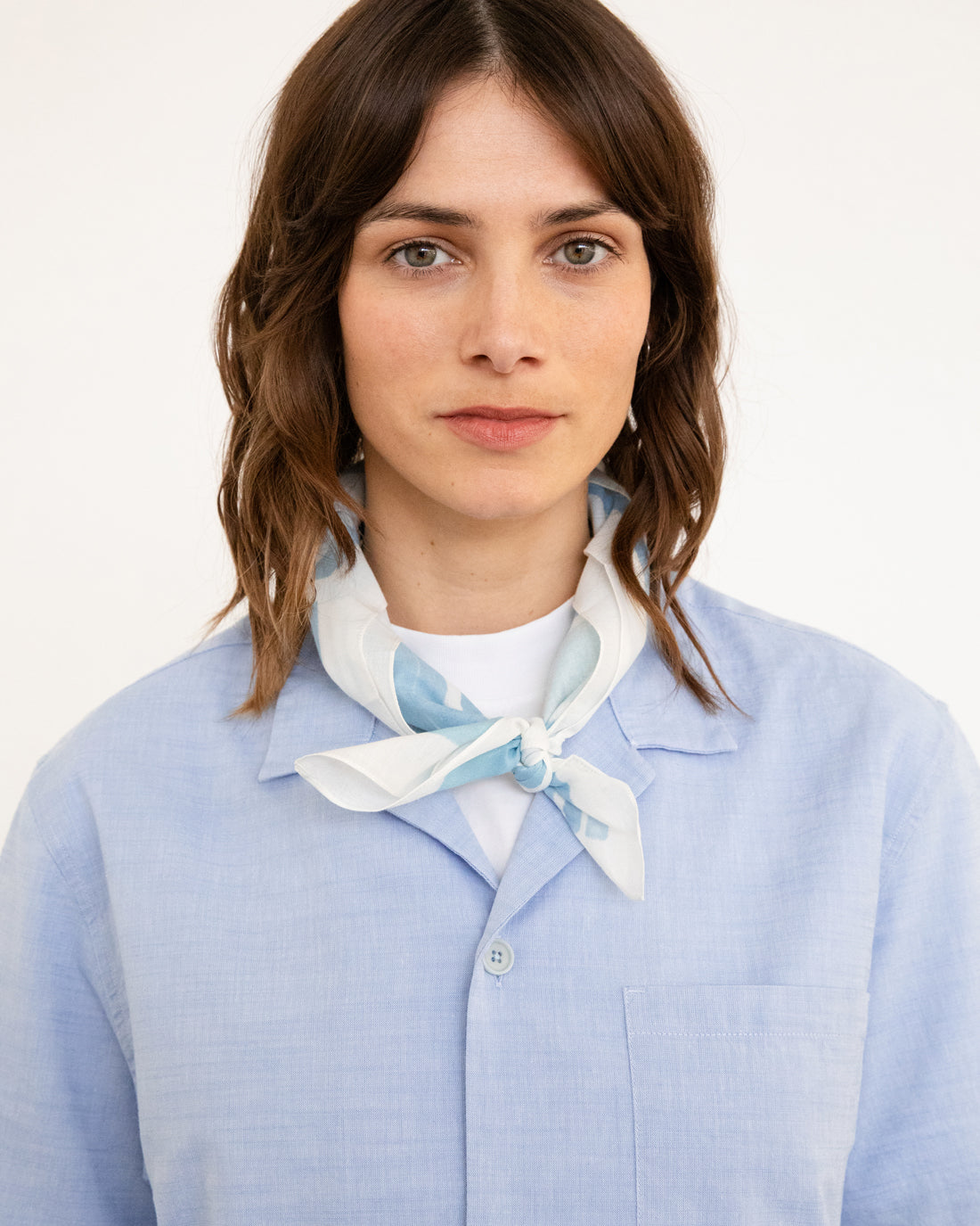 Bowling Shirt Organic Cotton - Light Blue