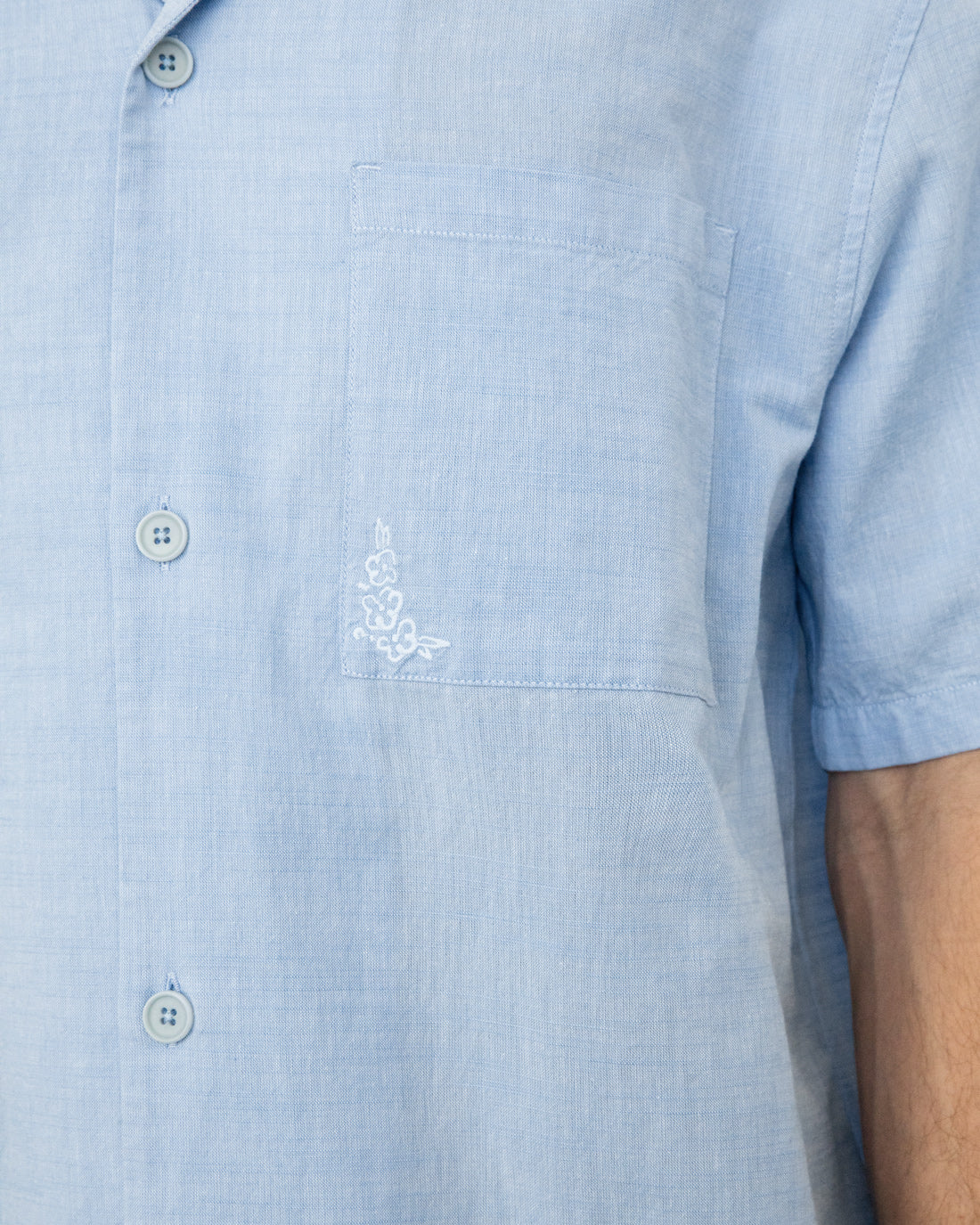 Bowling Shirt Organic Cotton - Light Blue