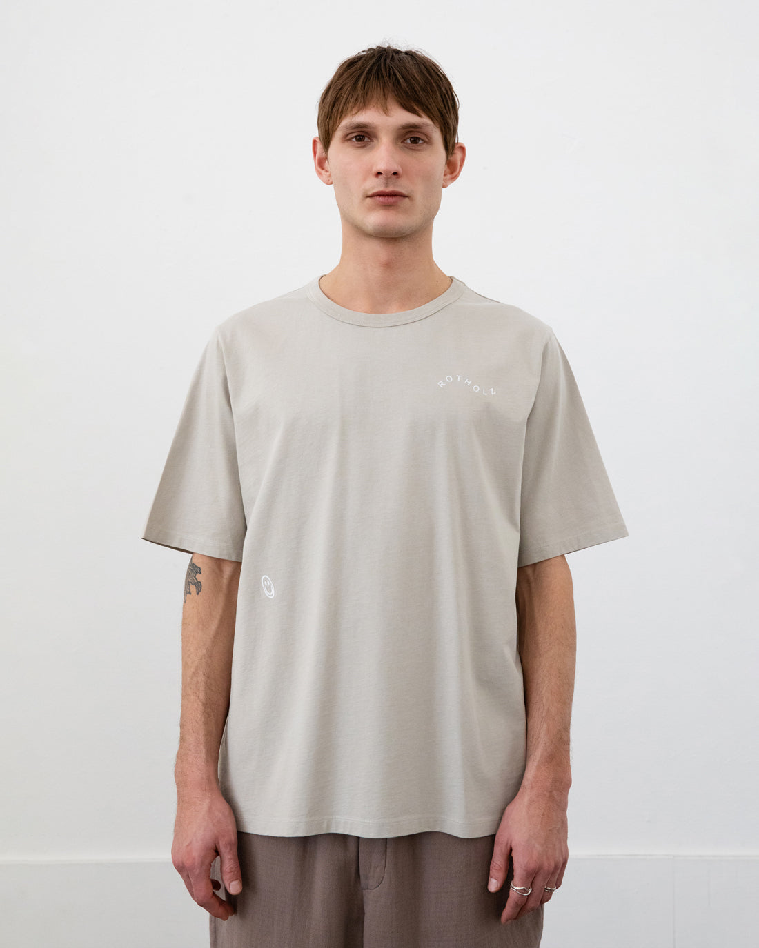 Wavy Logo T-Shirt Organic Cotton - Sand