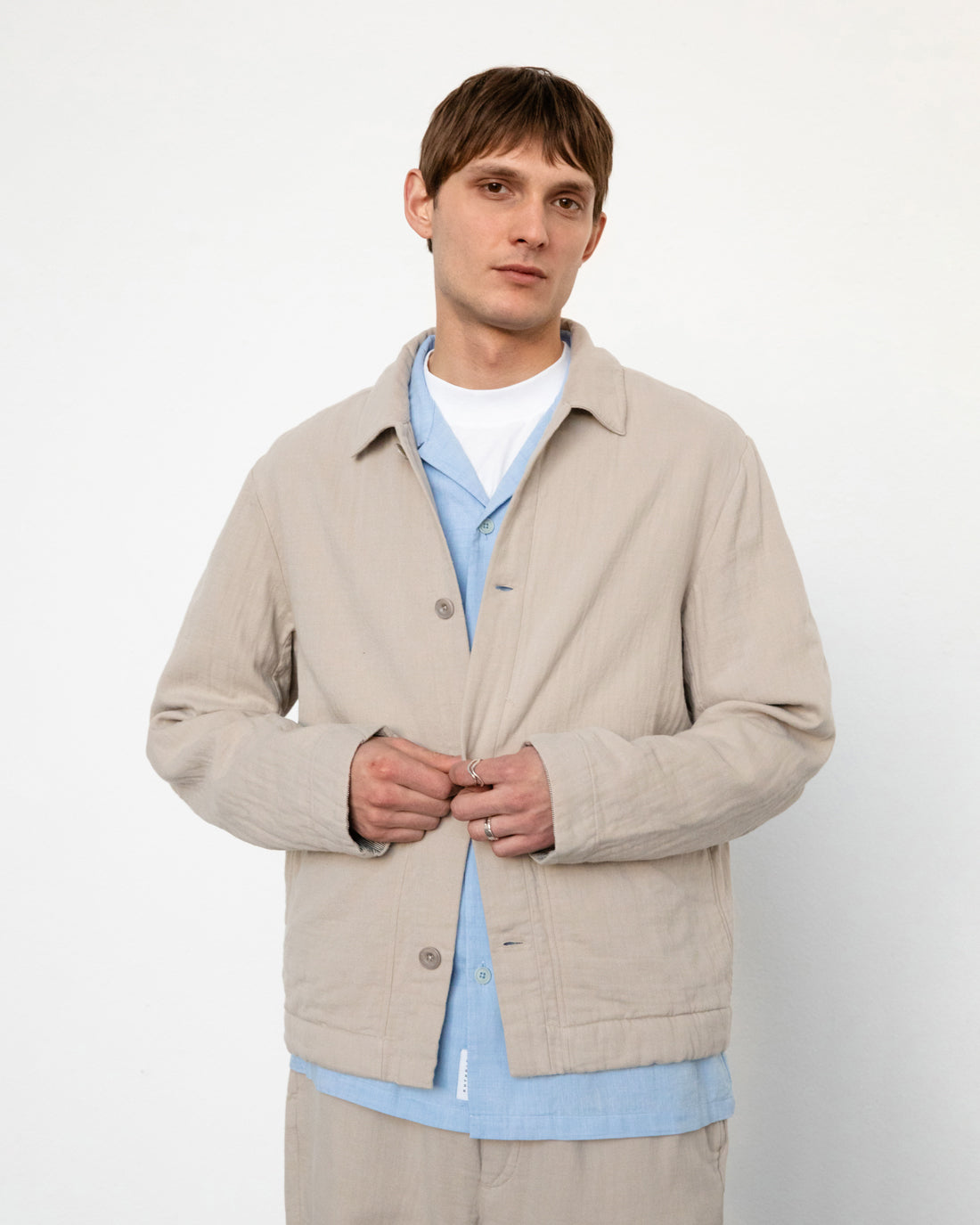 Lightweight jacket, organic cotton - Sand