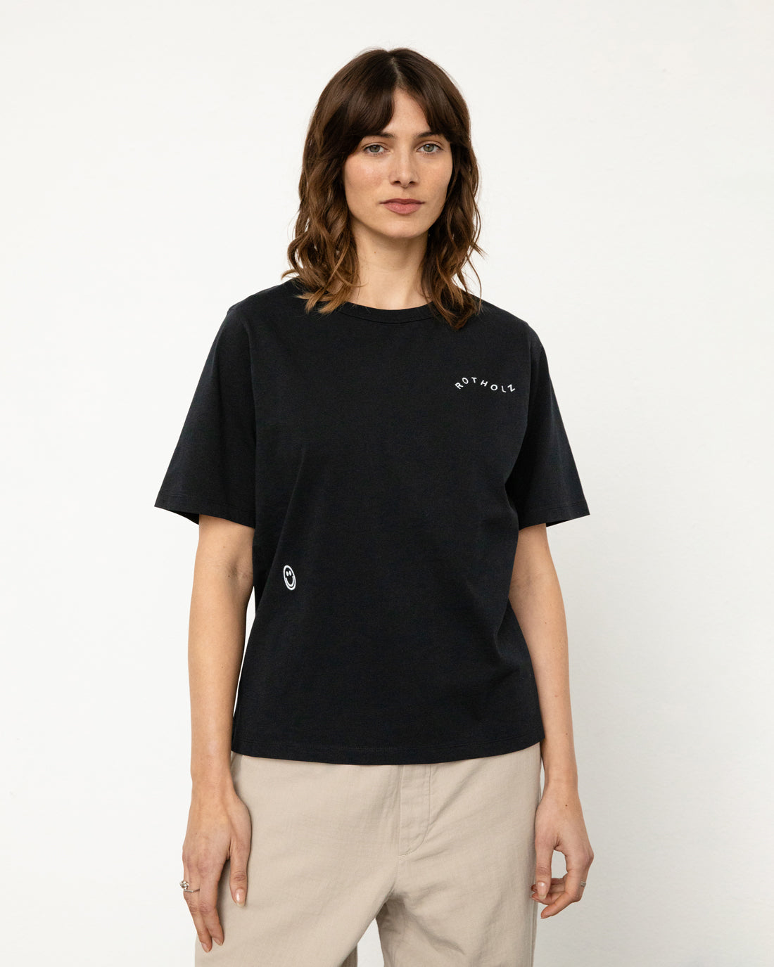 Wavy Logo T-Shirt Organic Cotton - Black