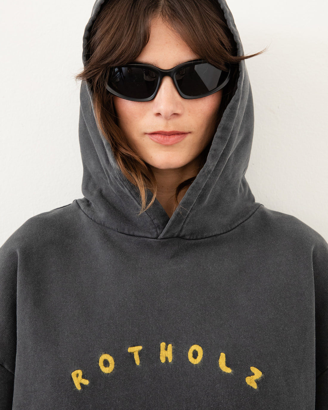 Logo Hoodie Organic Cotton - Washed Black