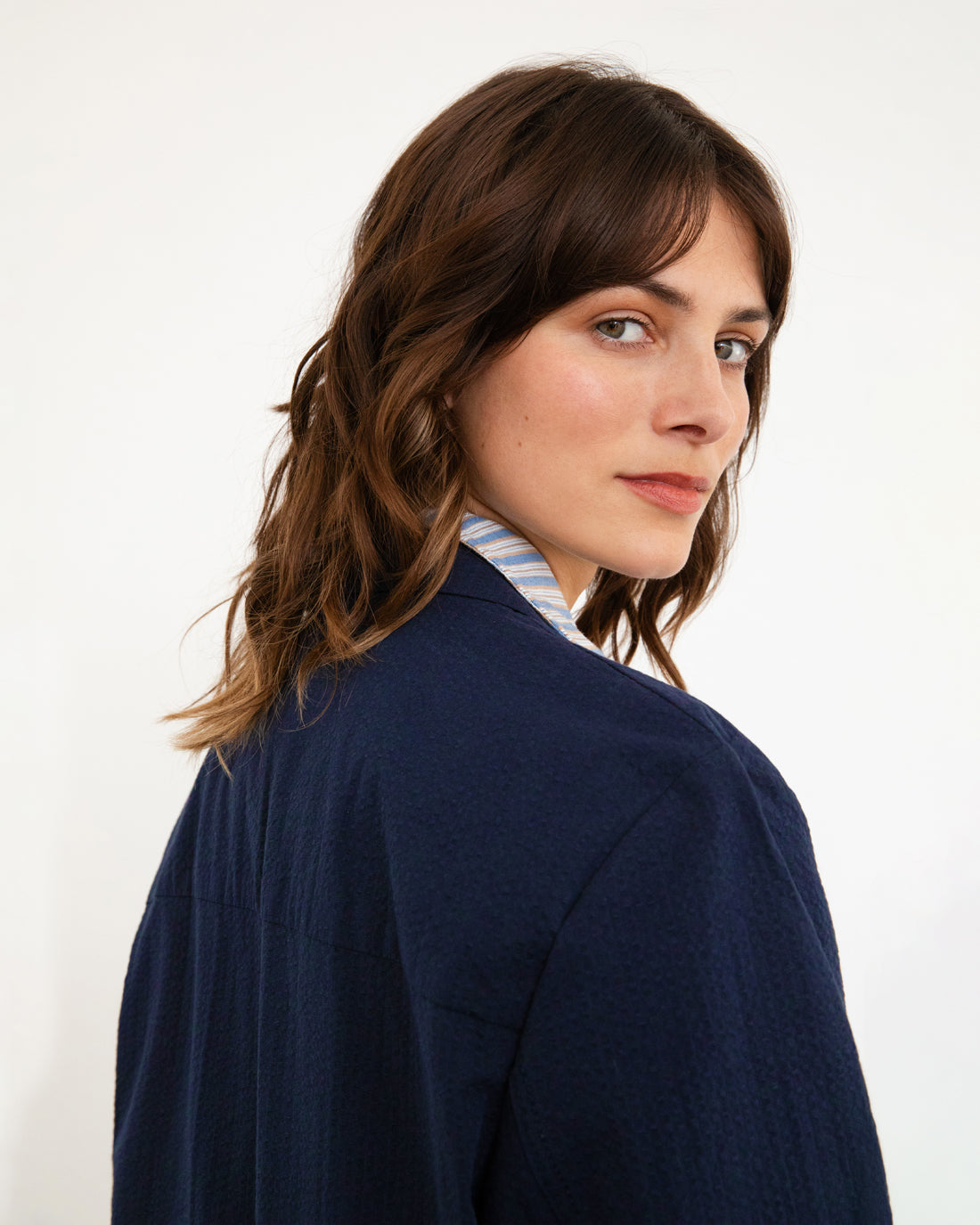 Casual Blazer Organic Cotton - Dark Blue