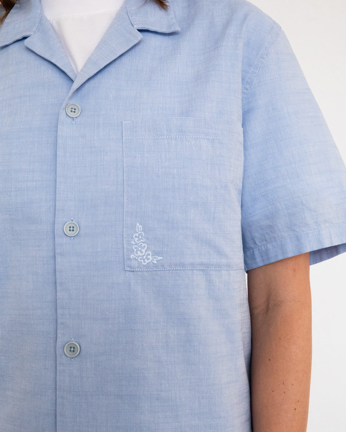 Bowling Shirt Organic Cotton - Light Blue