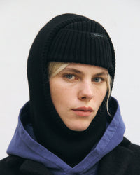 Balaclava Merinowolle - Schwarz
