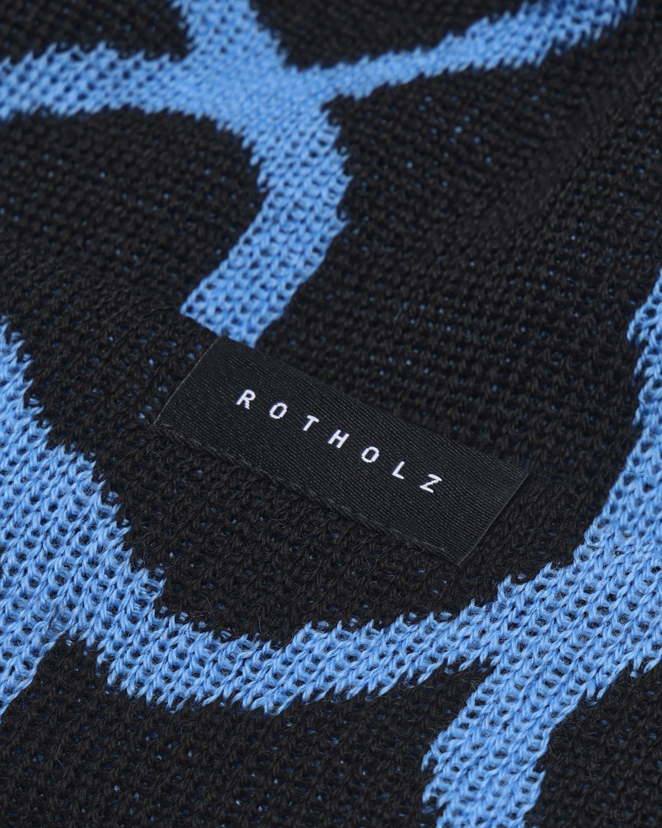 Affection Knit Beanie Organic Cotton - Black / Blue