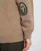 Smiley Strickpullover Recycelte Wolle - Beige