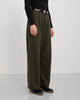 High Waist Flanell Hose Bio Baumwolle - Moosgrün