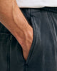 Weite Sweatpant Mit Bundfalte Bio Baumwolle - Washed Black