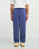 Weite Sweatpant mit Bundfalte Bio Baumwolle - Blau