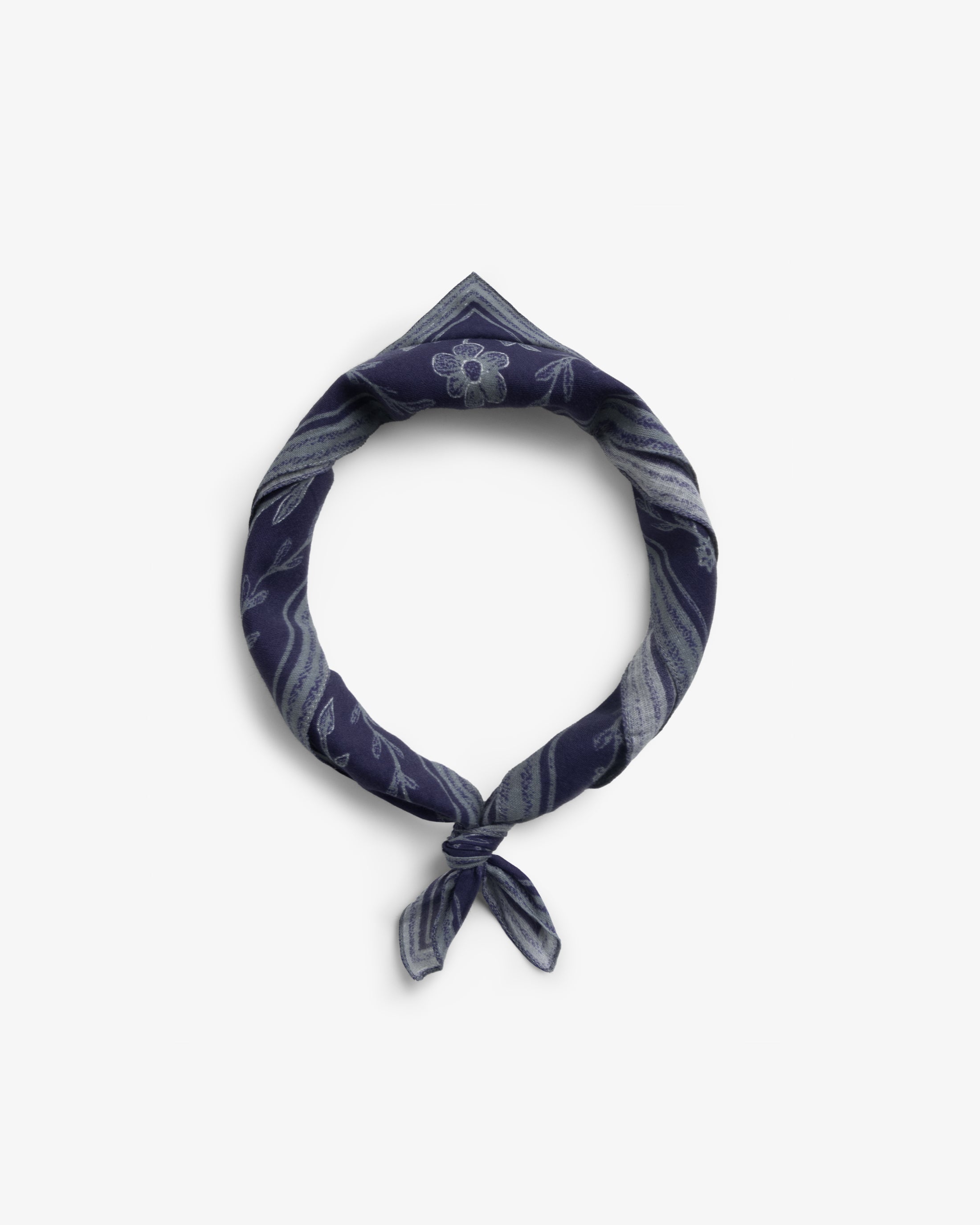 Bandana Organic Cotton - Floral Blue FW26