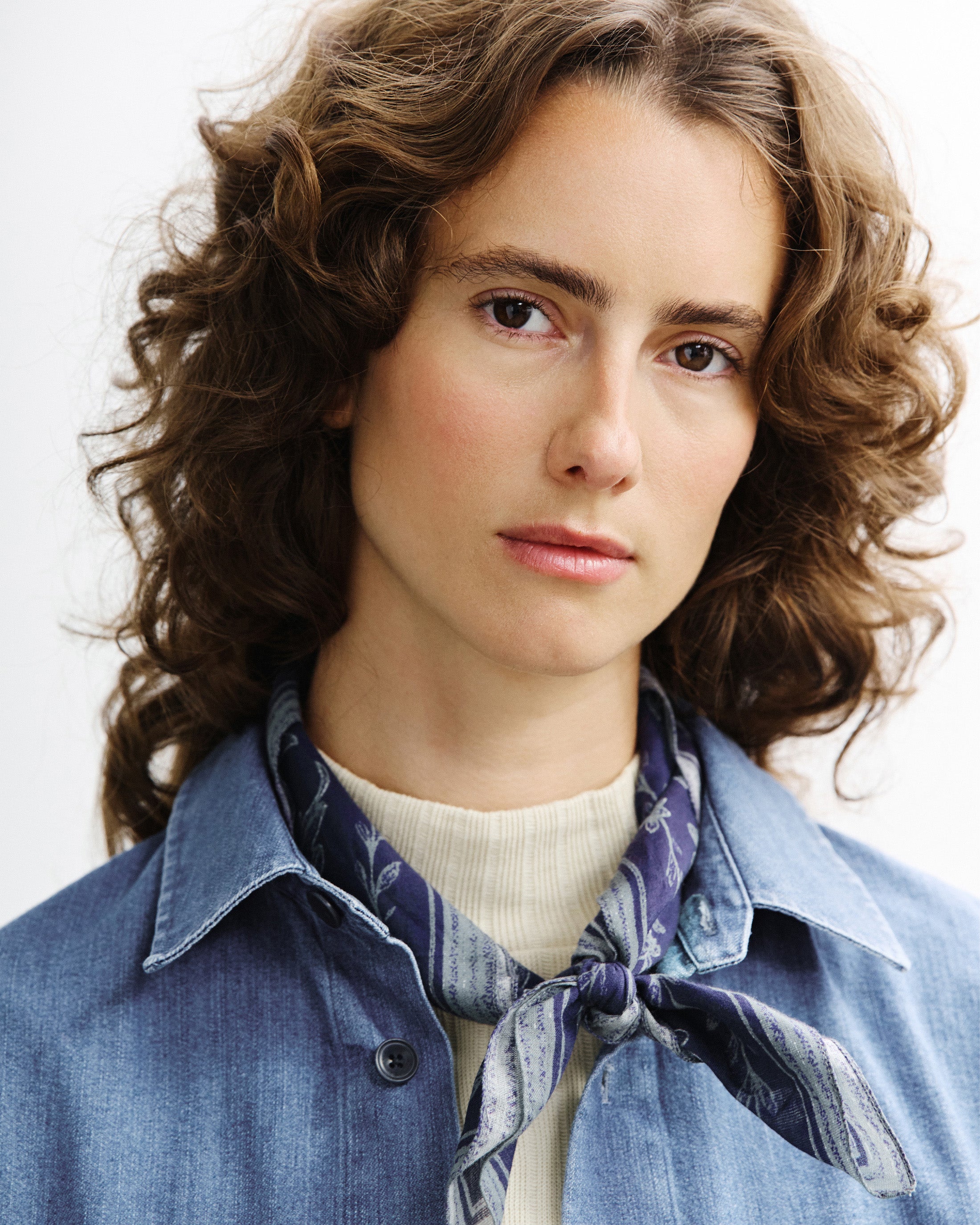 Bandana Organic Cotton - Floral Blue FW26