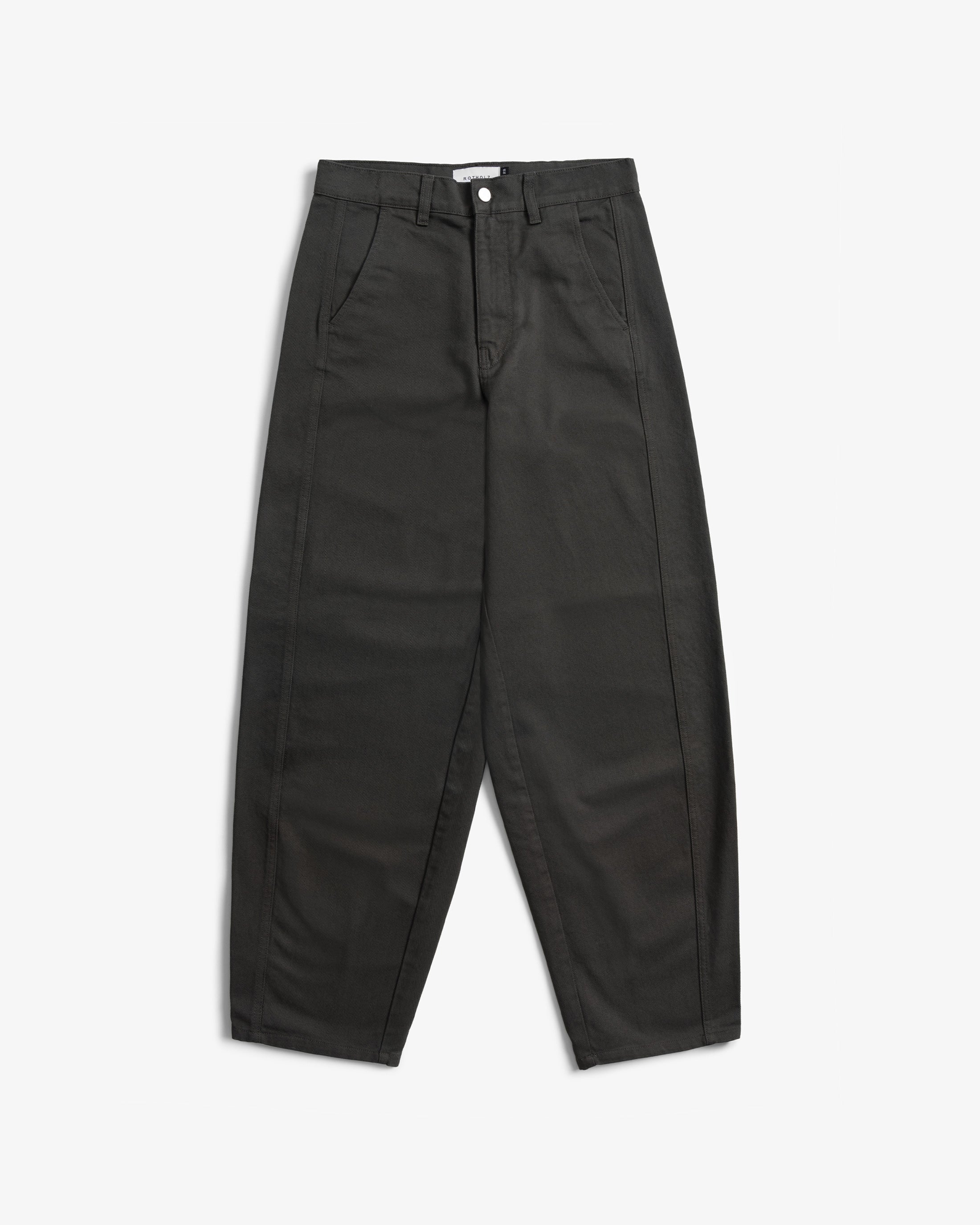 Barrel-Leg Trousers Organic Cotton - Grey