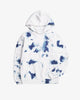 Batik Hoodie Bio Baumwolle - Blau/Off-White