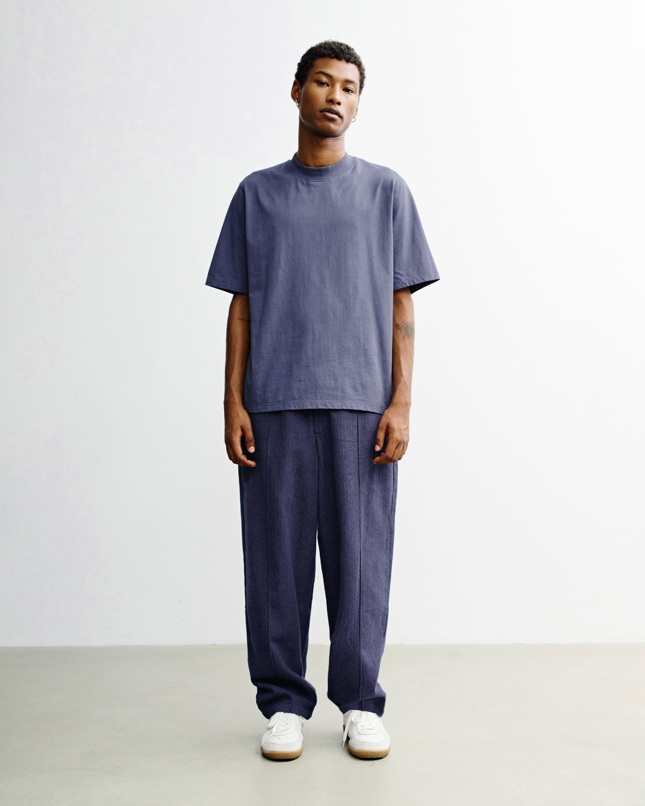 Big Collar T-Shirt - Blue