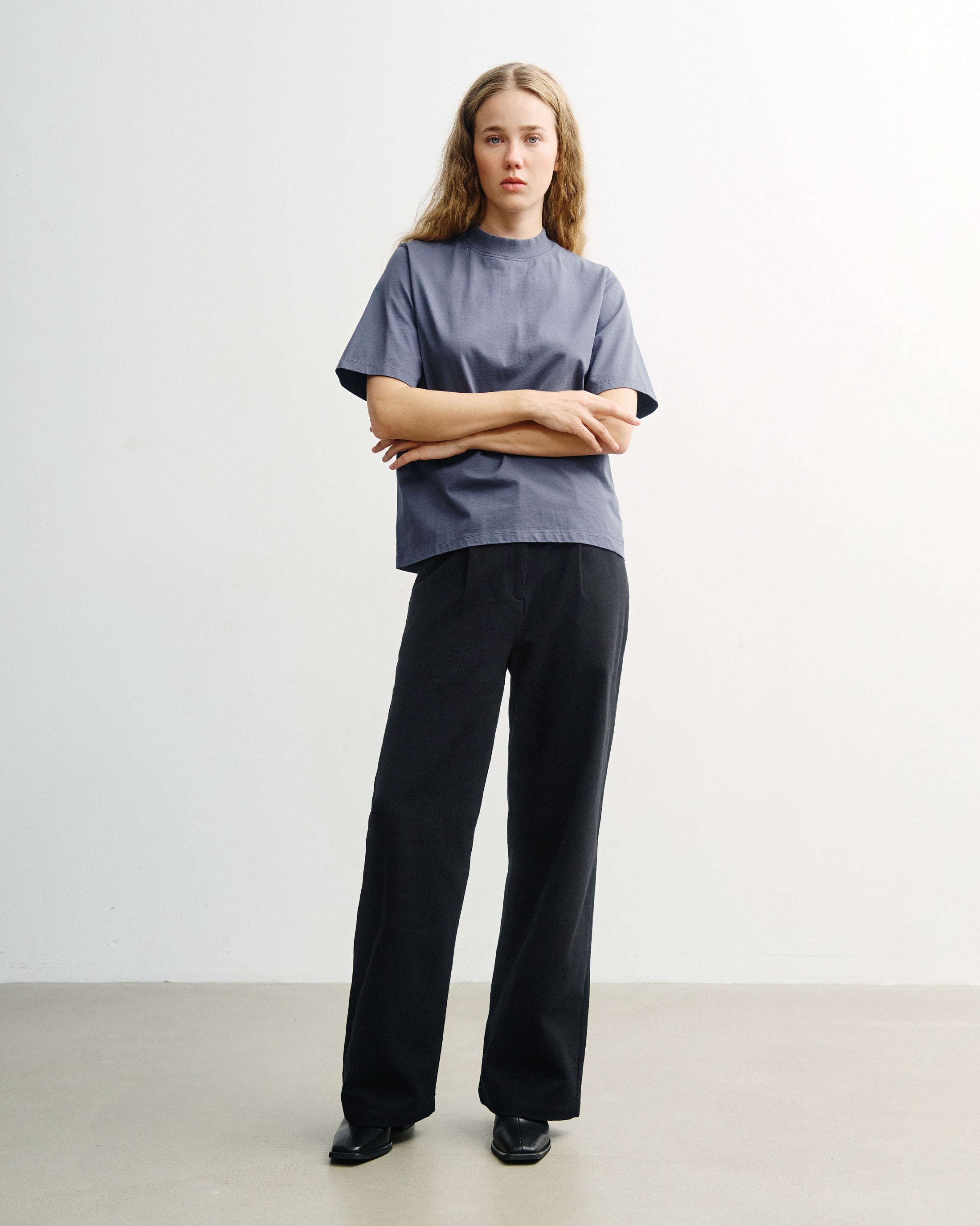 Big Collar T-Shirt - Blue