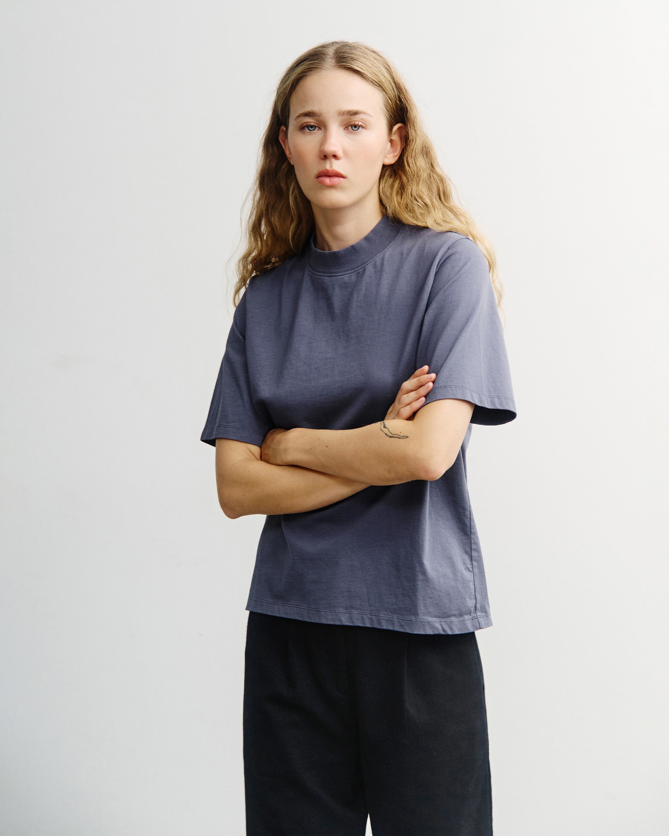 Big Collar T-Shirt - Blue