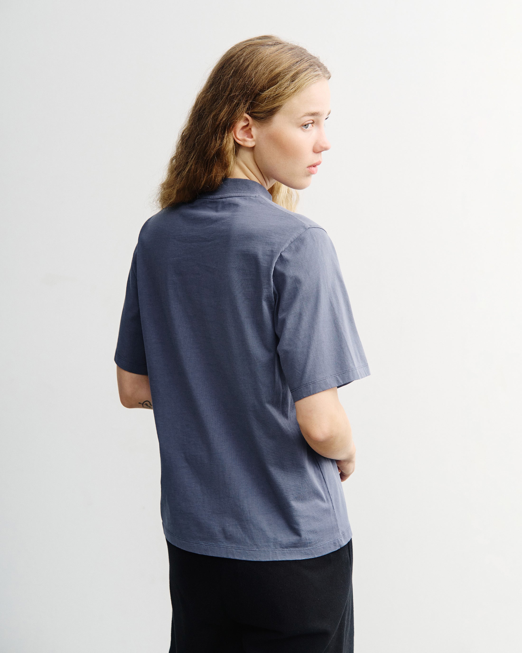 Big Collar T-Shirt - Blue