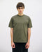 T-Shirt mit breitem Kragen Bio Baumwolle - Dunkelgrün