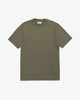 T-Shirt mit breitem Kragen Bio Baumwolle - Dunkelgrün