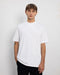T-Shirt mit breitem Kragen Bio Baumwolle - Weiß