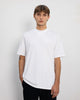 T-Shirt mit breitem Kragen Bio Baumwolle - Weiß