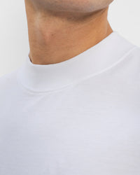 T-Shirt mit breitem Kragen Bio Baumwolle - Weiß