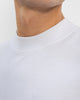T-Shirt mit breitem Kragen Bio Baumwolle - Weiß
